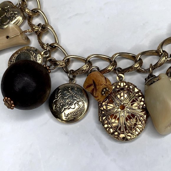 Beth's Addiction Heart Locket Vintage Charm Bracelet - Picture 5 of 7